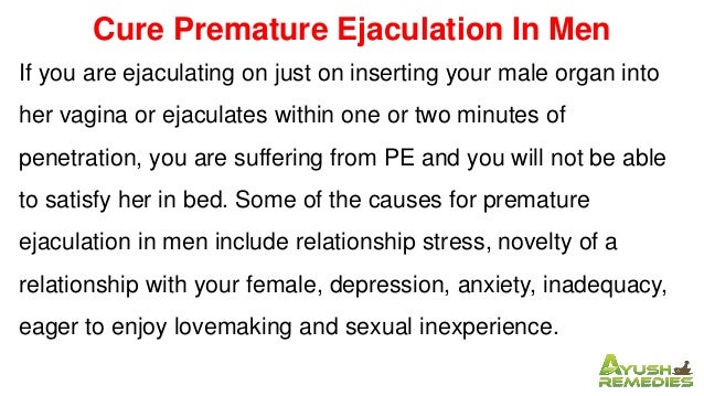 Improve How naturally ejaculation to premature